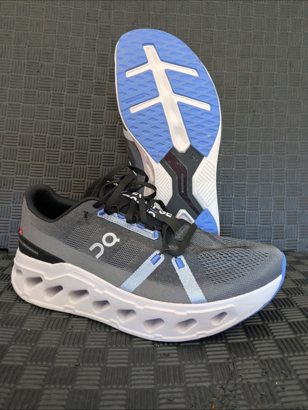 On Running Men's Cloud CloudEclipse OC Shoes Black/White/Blue Size 12.5